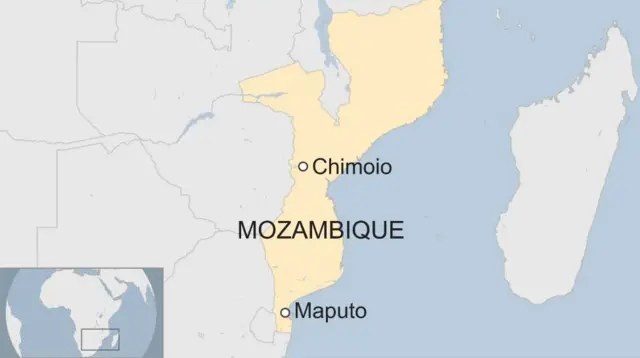 A map of Mozambique