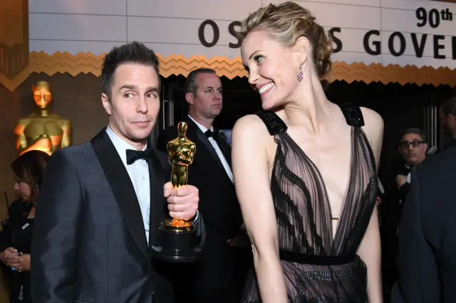 Sam Rockwell and his wife Leslie Bibb