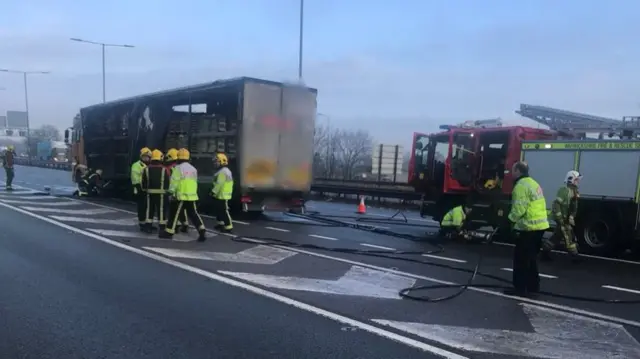 Lorry fire