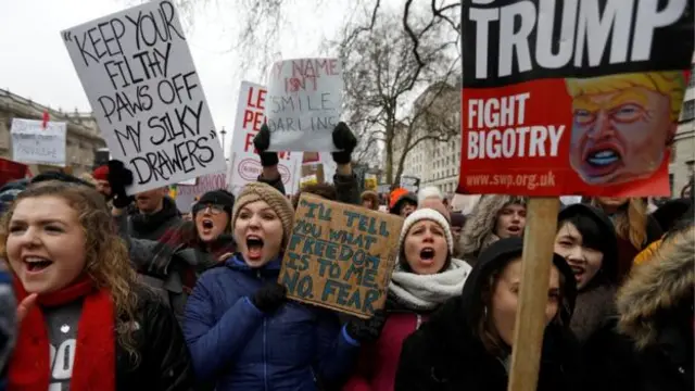 The Women's March in London last year