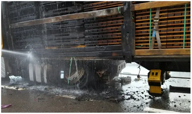 Lorry fire