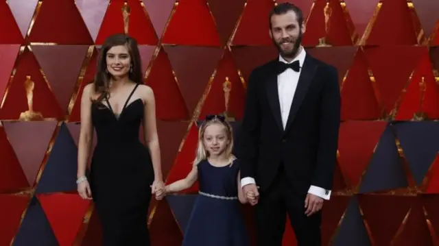 Maisie Sly on the red carpet with Rachel Shenton and Chris Overton