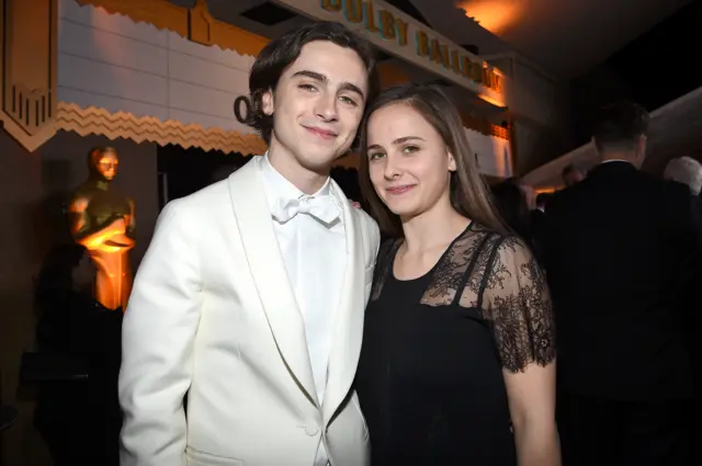 Timothee Chalamet and Pauline Chalamet