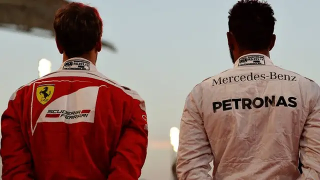 Sebastian Vettel and Lewis Hamilton