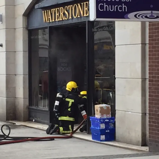 Waterstones fire