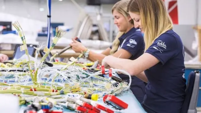 GKN staff on production line