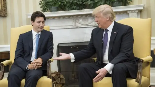 Justin Trudeau and Donald Trump