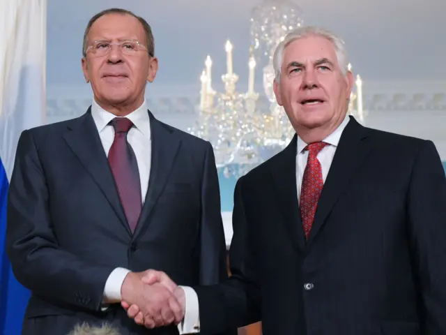 Lavrov (R) and Tillerson