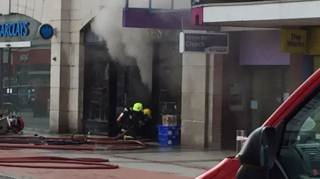 Waterstones fire