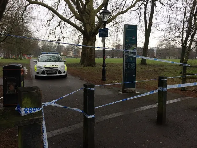 Police at Hoglands Park