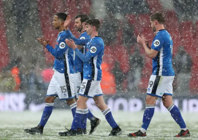 Rochdale players at Wembley