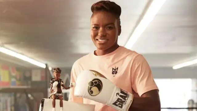 Nicola Adams and doll