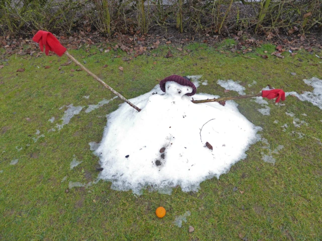 Melting snowman