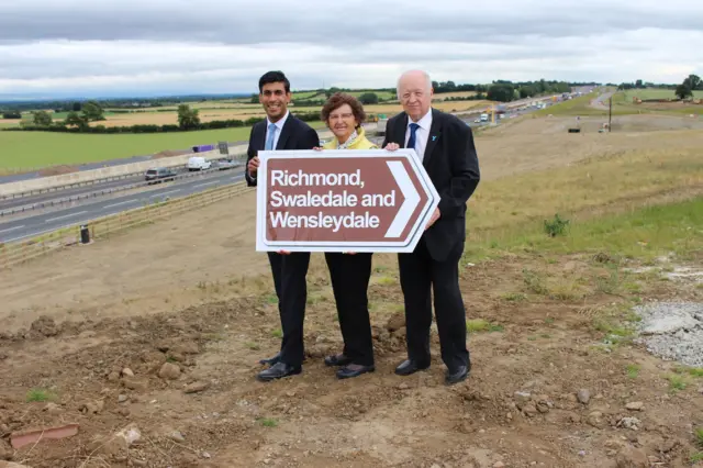 Rishi Sunak, Carl Les and Yvonne Peacock