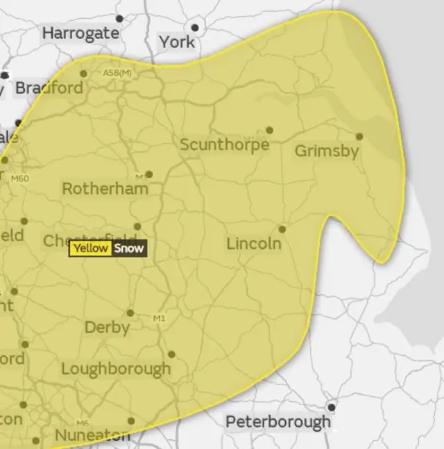 Map of area affected.