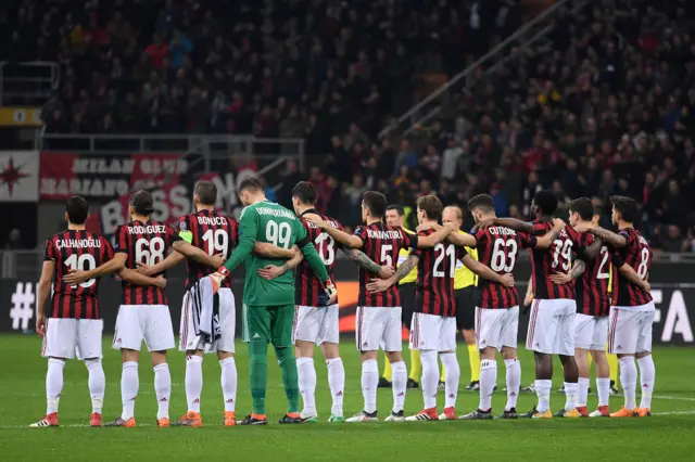 Players observe a minute silence