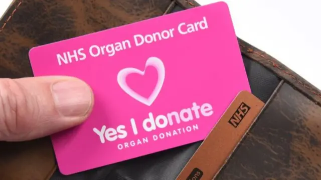 Organ donor card