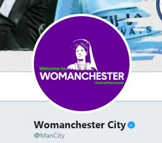 Womanchester City Twitter badge