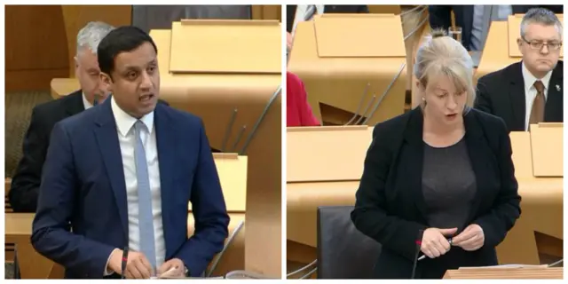 Labour MSP Anas Sarwar and Health Secretary Shona Robison