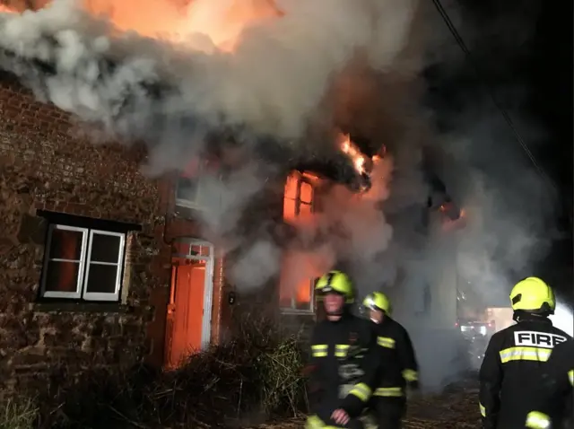 Fire in cottage