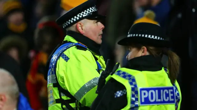 Police at a football match