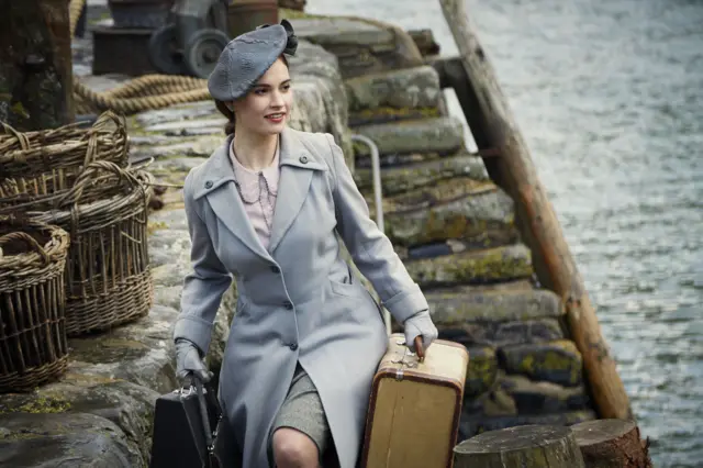 Lily James from The Guernsey Literary and Potato Peel Pie Society