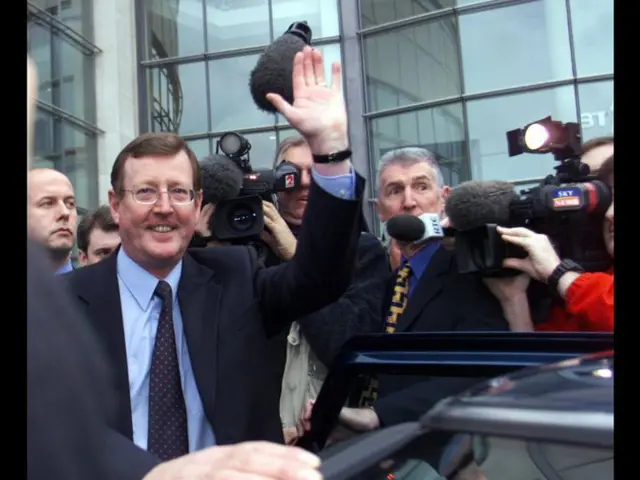 Former First Minister David Trimble (pictured 1999)