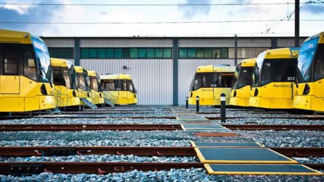 Metrolink is building a new £350m line linking the network with the Trafford Centre shopping mall