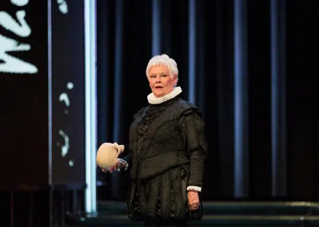 Dame Judi Dench performing Shakespeare