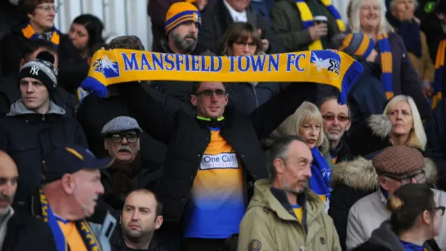 Mansfield fan with a scarf