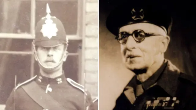 Two photos of Lieutenant Colonel Wilkins Fitzwilliams Chipp