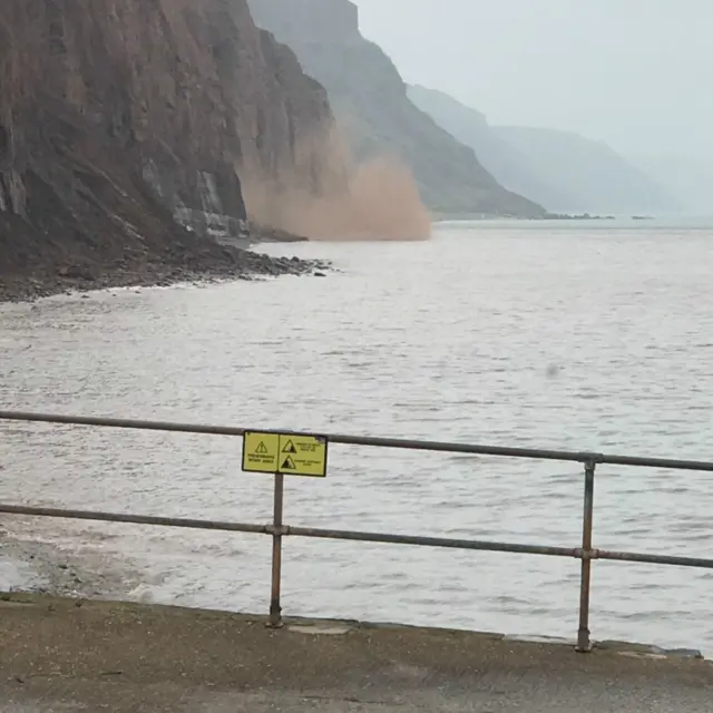 Sidmouth cliff damage