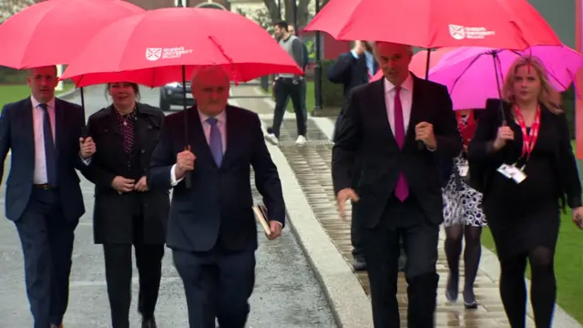 Bertie Ahern and Tony Blair at Queen's University