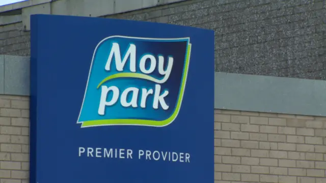 A Moy Park sign