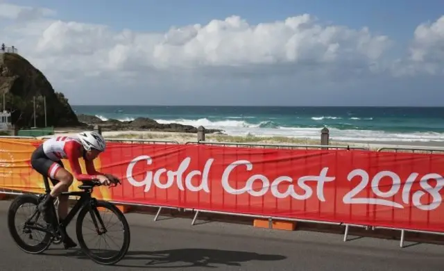 Cyclist on Gold Coast