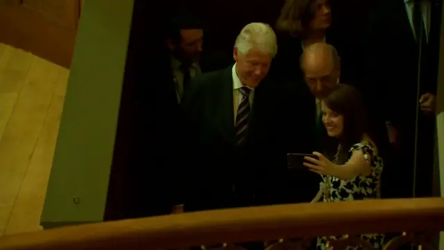 Bill Clinton, George Mitchell and Nuala McAllister