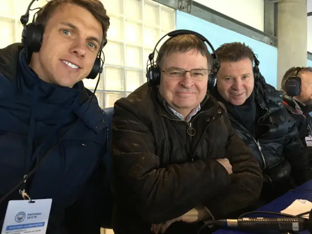 Stephen Warnock, Alan Green and Chris Waddle