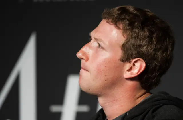 In this file photo taken on September 18, 2013 Facebook Founder and CEO Mark Zuckerberg speaks during an interview session with The Atlantic at the Newseum in Washington, DC