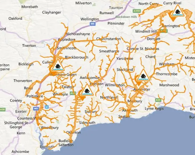 Devon flood alert. Pic: Environment Agency