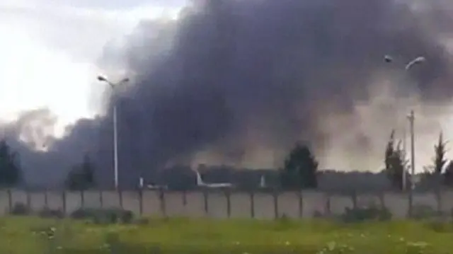 Plane crash site in Algeria