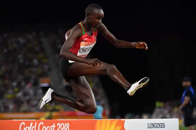 Kenya's Celliphine Chepteek Chespol competes