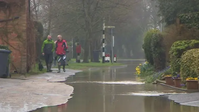 Flooded Normanton on Soar