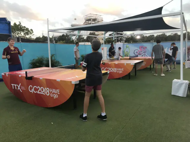 Tables tennis table at commonwealth games