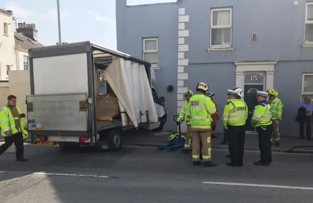 Van in Brighton house