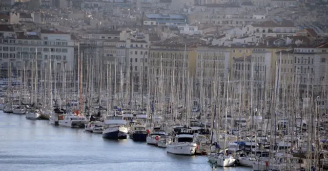 The 'Vieux-Port' (Old Harbour) in Marseille, southern France.