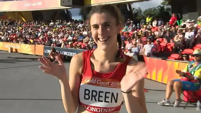 Olivia Breen celebrates Gold Coast victory