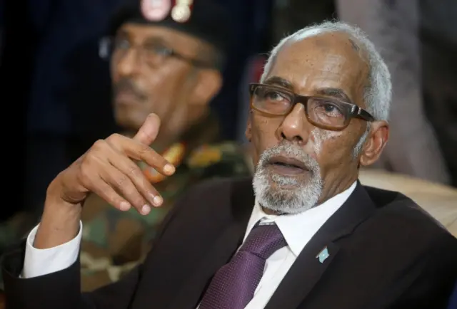 Mohamed Sheikh Osman Jawari, attends his election process in Mogadishu, Somalia, January 11, 2017.