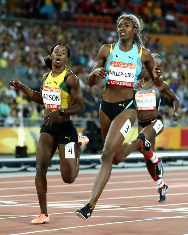 Shaunae Miller-Uibo of The Bahamas