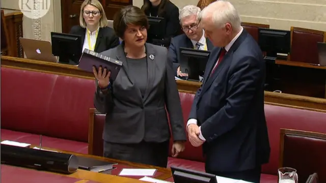 Arlene Foster takes the oath