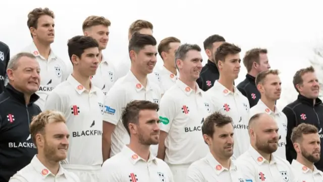 The Worcestershire team and staff during a media day at Blackfinch New Road, Worcester